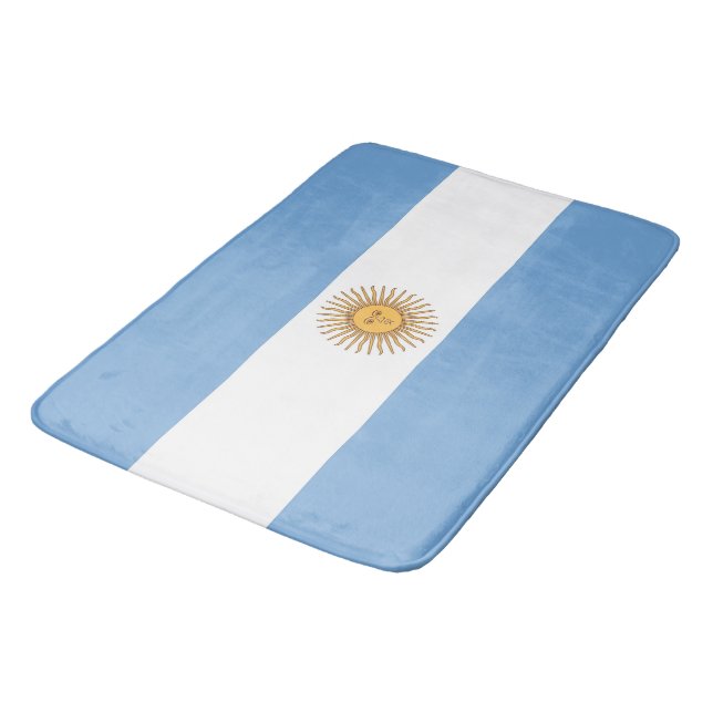 Large bath mat with flag of Argentina (Angled)