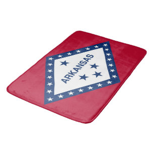 Large bath mat with flag of Arkansas, USA