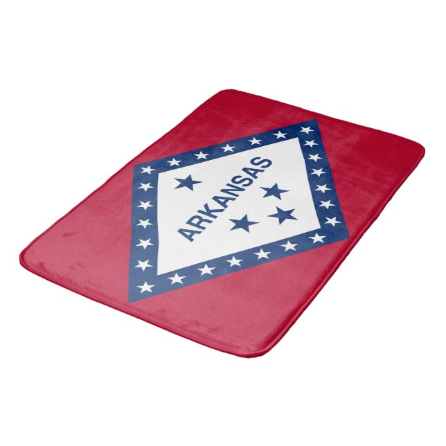 Large bath mat with flag of Arkansas, USA (Angled)