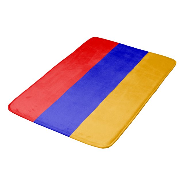 Large bath mat with flag of Armenia (Angled)