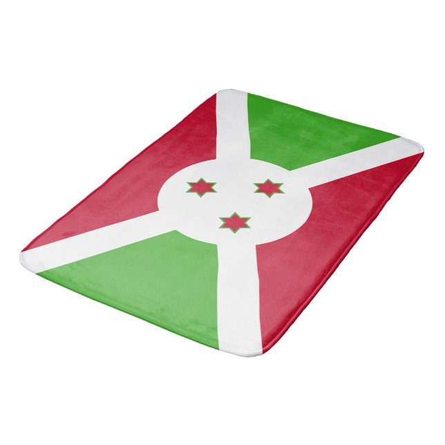 Large bath mat with flag of Burundi (Angled)