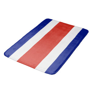 Large bath mat with flag of Costa Rica