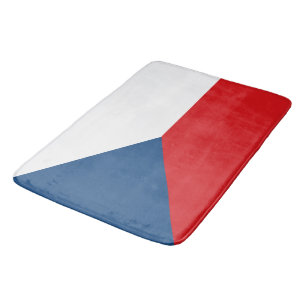 Large bath mat with flag of Czechia