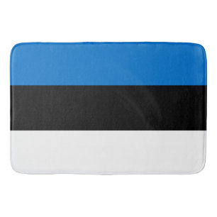 Large bath mat with flag of Estonia