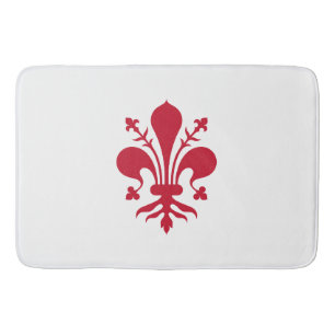 Large bath mat with flag of Florence
