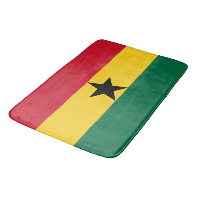 Large bath mat with flag of Ghana (Angled)