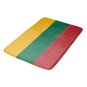 Large bath mat with flag of Lithuania