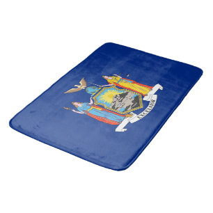 Large bath mat with flag of New York, USA