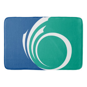 Large bath mat with flag of Ottawa, Canada