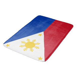 Large bath mat with flag of Philippines