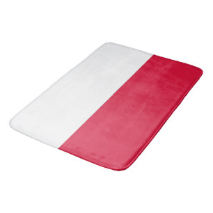 Large bath mat with flag of Poland