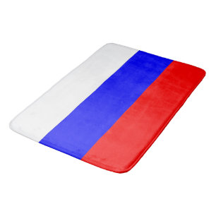 Large bath mat with flag of Russia