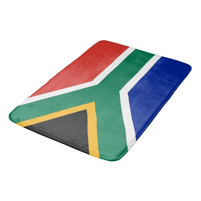 Large bath mat with flag of South Africa (Angled)