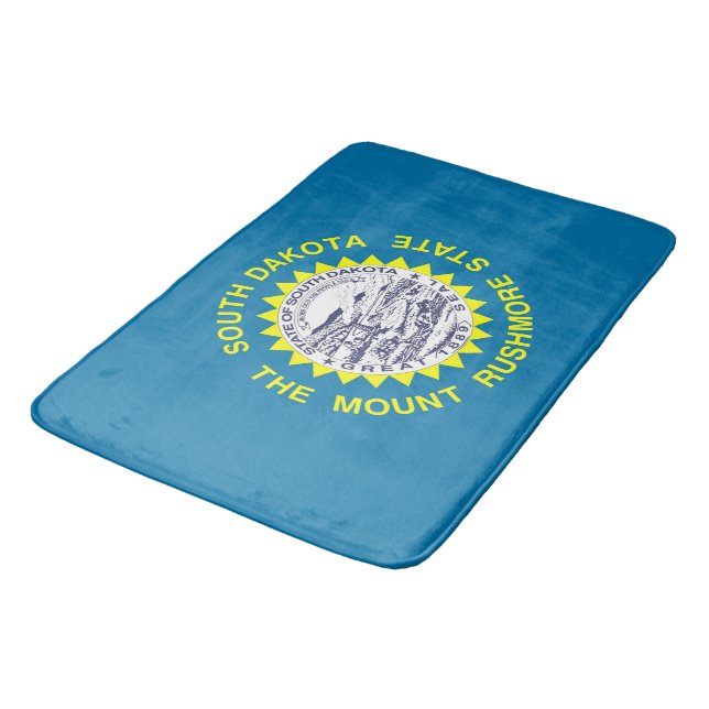 Large bath mat with flag of South Dakota, USA (Angled)