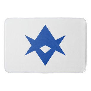 Large bath mat with flag of Toyota City, Japan