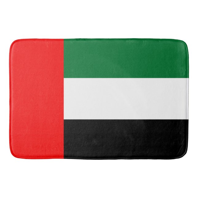 Large bath mat with flag of United Arab Emirates (Front)
