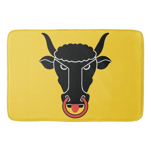 Large bath mat with flag of Uri Canton, Swiss (Front)
