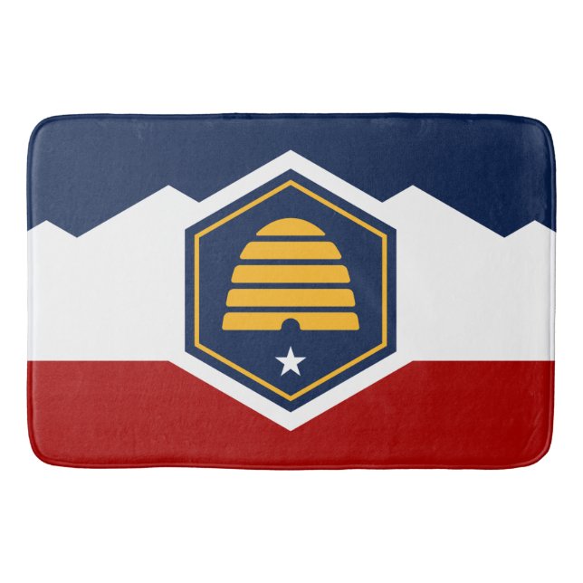 Large bath mat with flag of Utah, USA (Front)