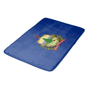 Large bath mat with flag of Vermont, USA
