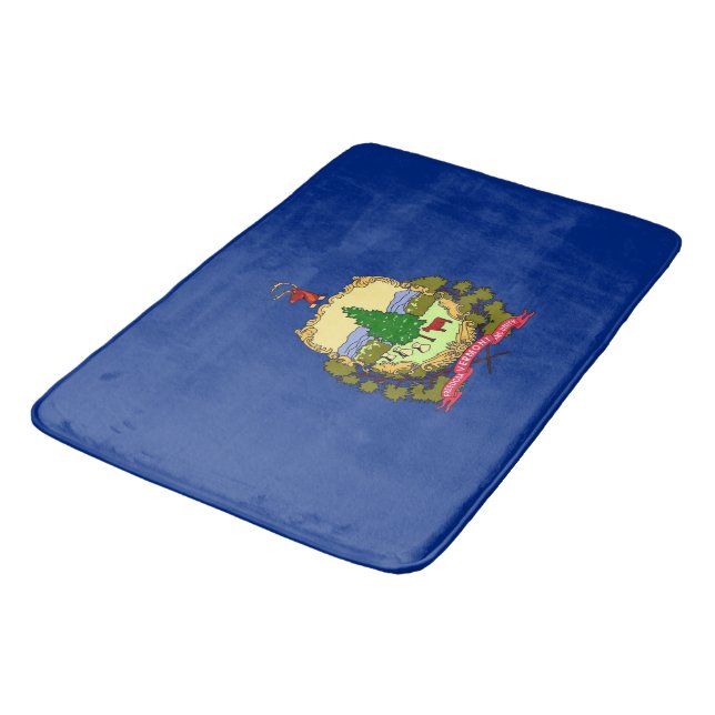 Large bath mat with flag of Vermont, USA (Angled)