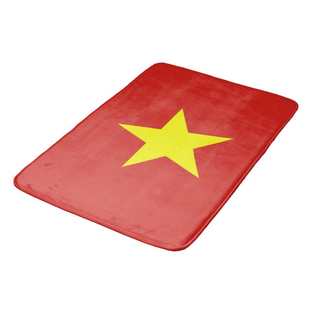 Large bath mat with flag of Vietnam (Angled)