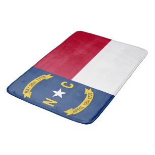 Large bath mat with flag ofNorth Carolina, USA