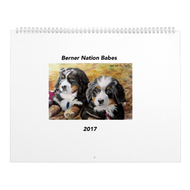 Large Berner Nation Babes 2017 calender Calendar (Cover)