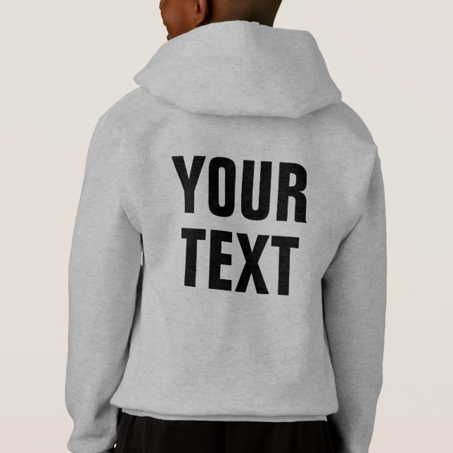 Large Big Font Text Kids Boys Double Sided Print (Back)