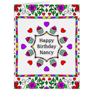 Large Birthday Card Inside Colouring Page