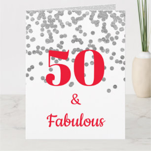 Large Birthday Card - Milestone Silver