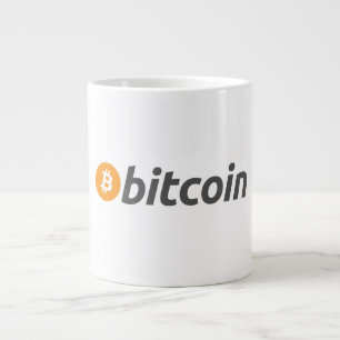 Large Bitcoin logo with orange Bitcoin symbol Large Coffee Mug