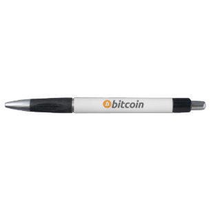 Large Bitcoin logo with orange Bitcoin symbol Pen