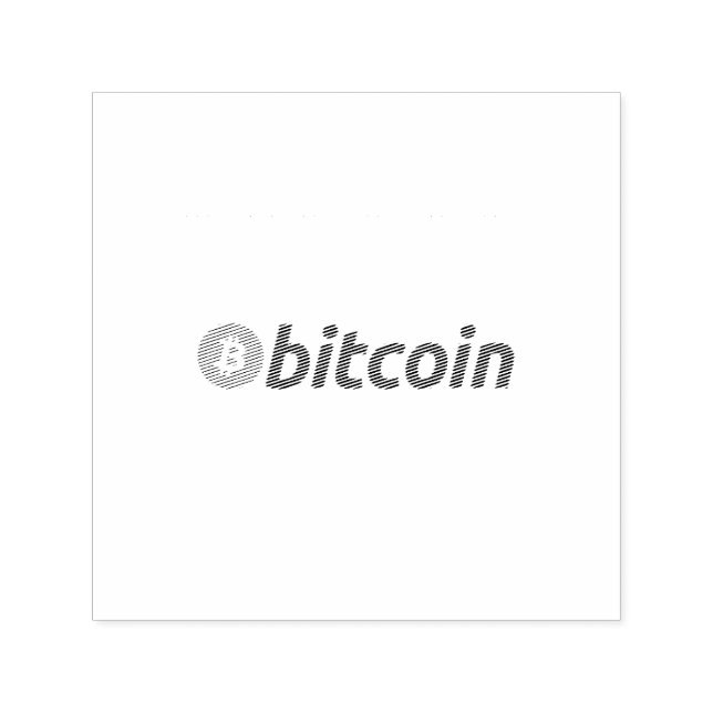 Large Bitcoin logo with orange Bitcoin symbol Self-inking Stamp (Design)