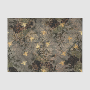 Large Black Lace Gold Bee Tissue Paper