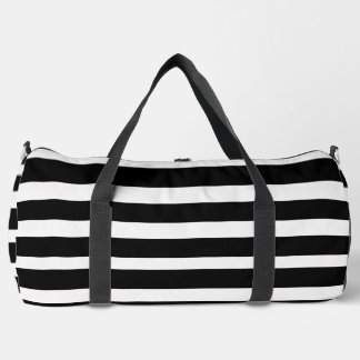 Large Black Line Design Vector Duffle Bag