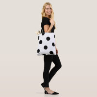 Large Black Polka Dot Pattern - Custom Colour Whit