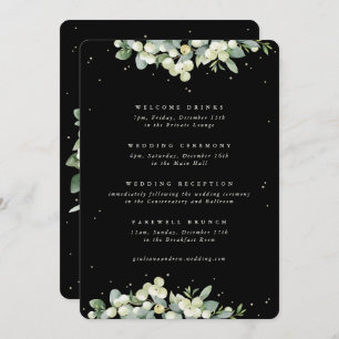 Large Black Snowberry+Eucalyptus Wedding Itinerary