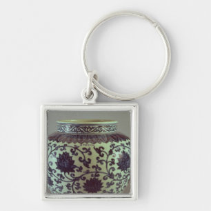 Large blue and white Ming vase Keychain