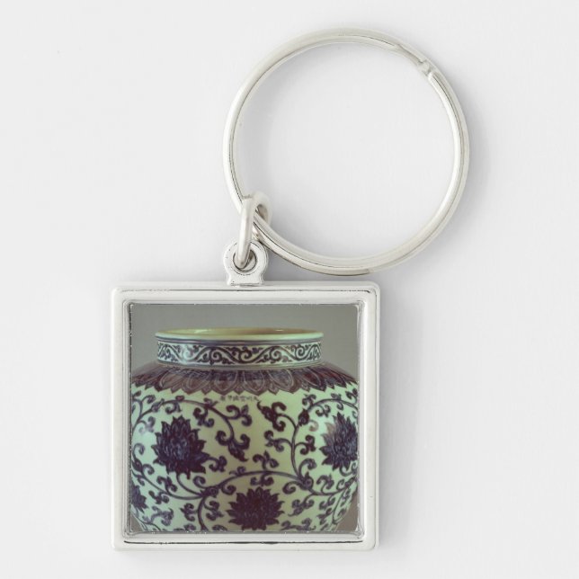 Large blue and white Ming vase Keychain (Front)