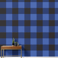 Large Blue Buffalo Plaid Pattern