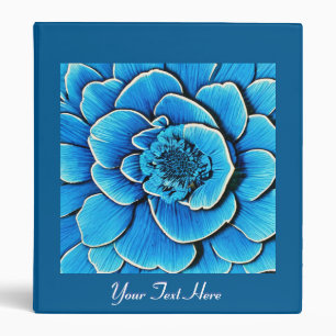 Large Blue Camellia Blossom Binder