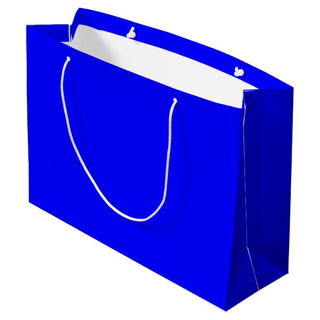 Large Blue Gift Bag (Back Angled)
