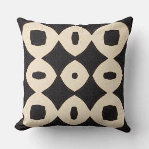 Large bold geometric pattern boho throw pillow