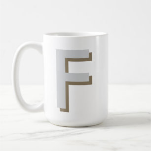 Large Bold Monogram Initial  Coffee Mug