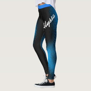 Large Bold Name with Dot Pattern on Your Colour Leggings