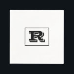 Large Bold Outlined Black Monogram, White Napkin<br><div class="desc">Personalize this cool large Bold Outlined Black Monogram on white background. Click “Customize” to change colours and type styles.</div>