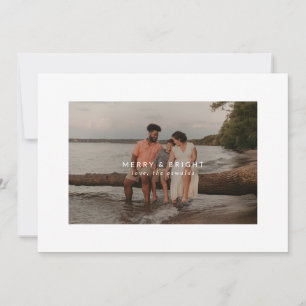 Large Border Photocard Merry & Bright Holiday Card