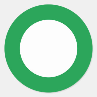 Large Borders - Green Alert Circle Sticker