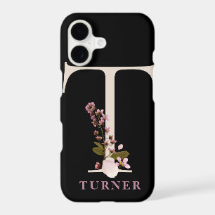 Large Botanical Monogram T Name Personalization