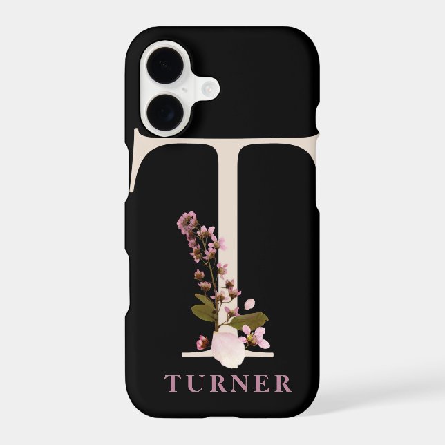 Large Botanical Monogram T Name Personalization (Back)